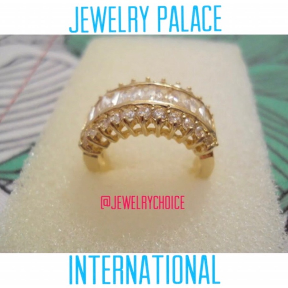 🆕14K Gold Filled Bassanova Baguette Cubic Zirconia Ring